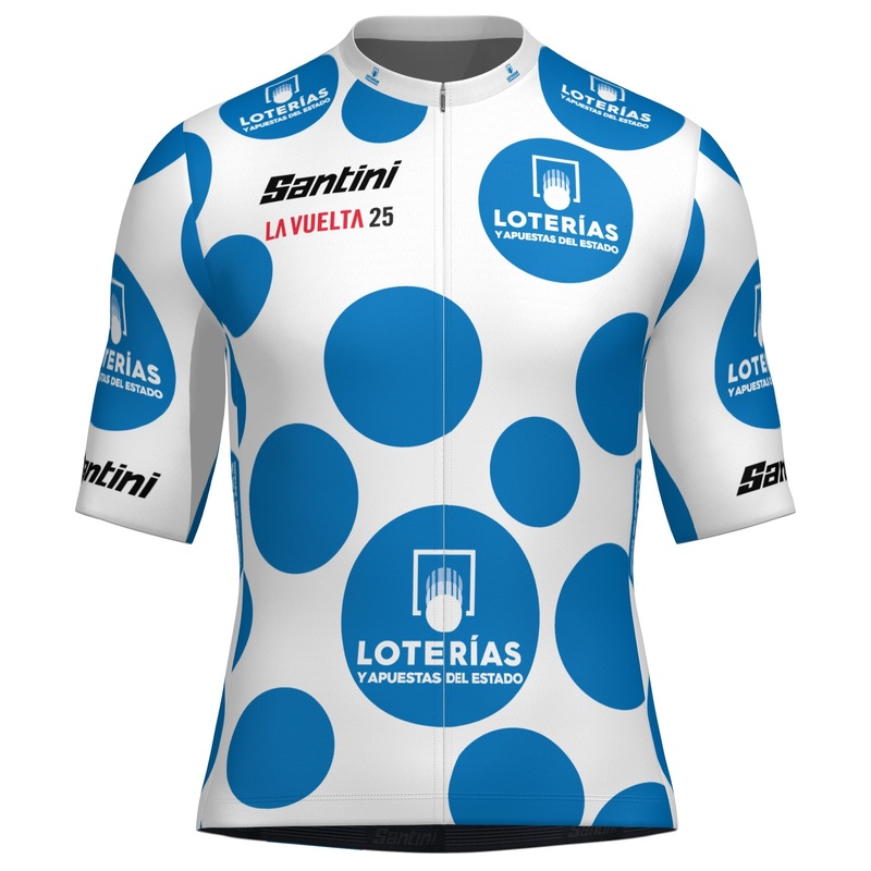Santini Pois Dots Vuelta Espana 2025 jersey
