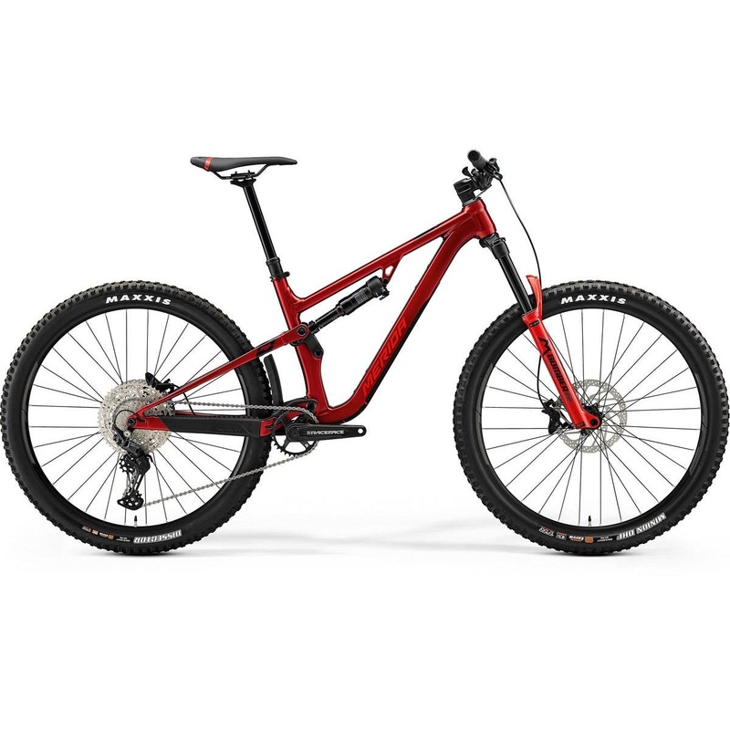 Merida One-Forty 500 Dual Suspension Mountain Bike Dark Strawberry/Red/Blk