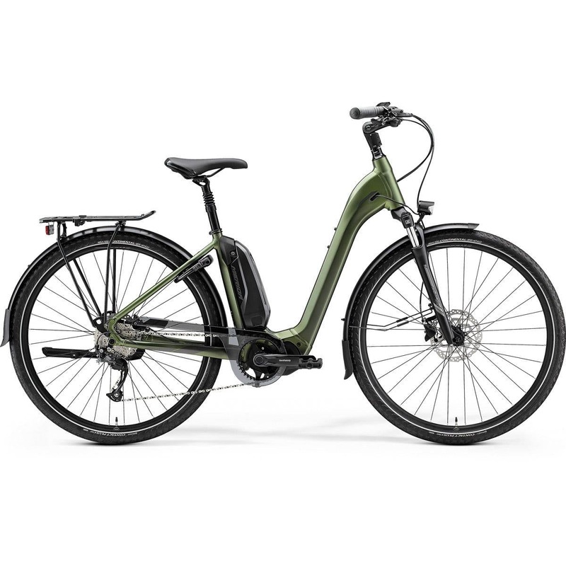 Merida eSpresso City 300SE EQ 504Wh Electric Hybrid Bike Step-Thru Silk Green
