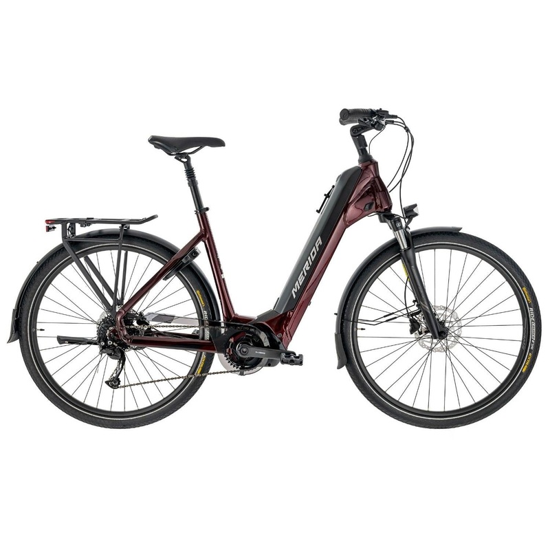 Merida eSpresso City 400 EQ 504Wh Electric Hybrid Bike Burgundy Red/Black