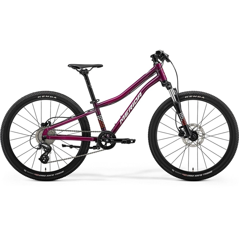 Merida Matts J 24'' Kids Bike w/ Disc Brakes Purple/White/Red/Black