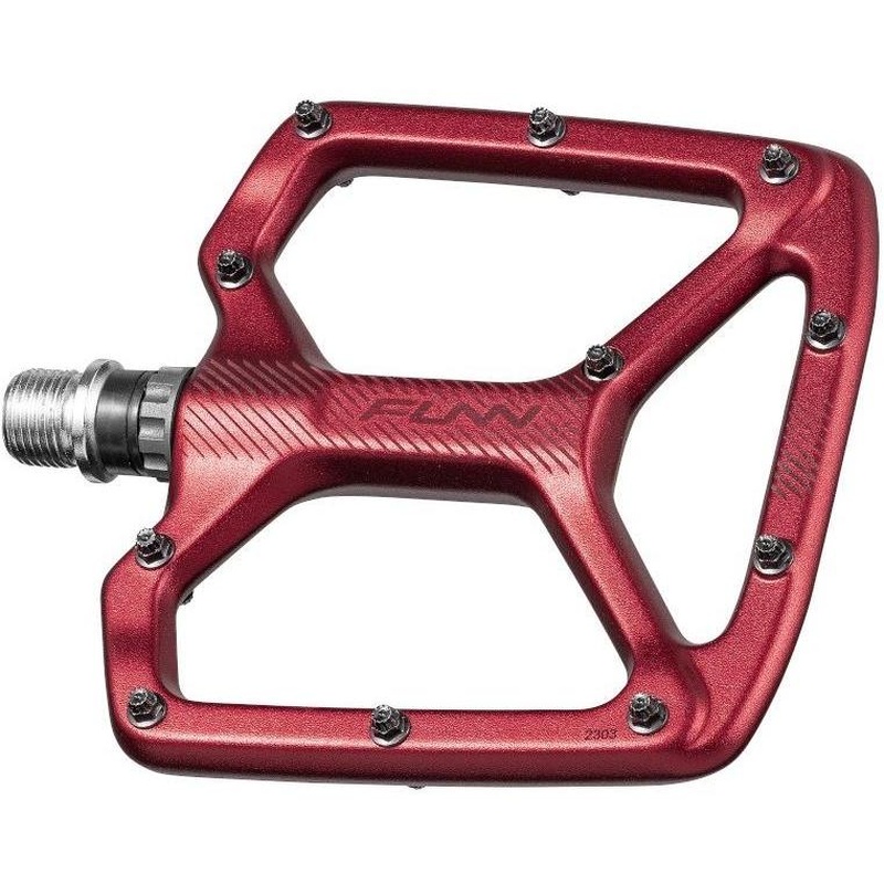 FUNN Python V2 Flat Pedals Red
