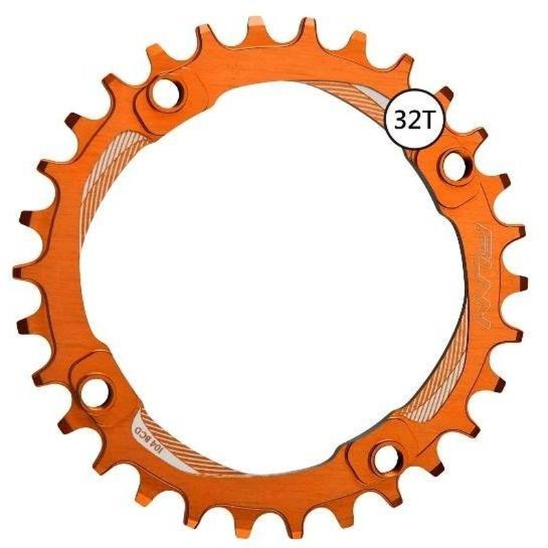 Funn Solo Narrow Wide Chainring 32T 104 BCD Orange