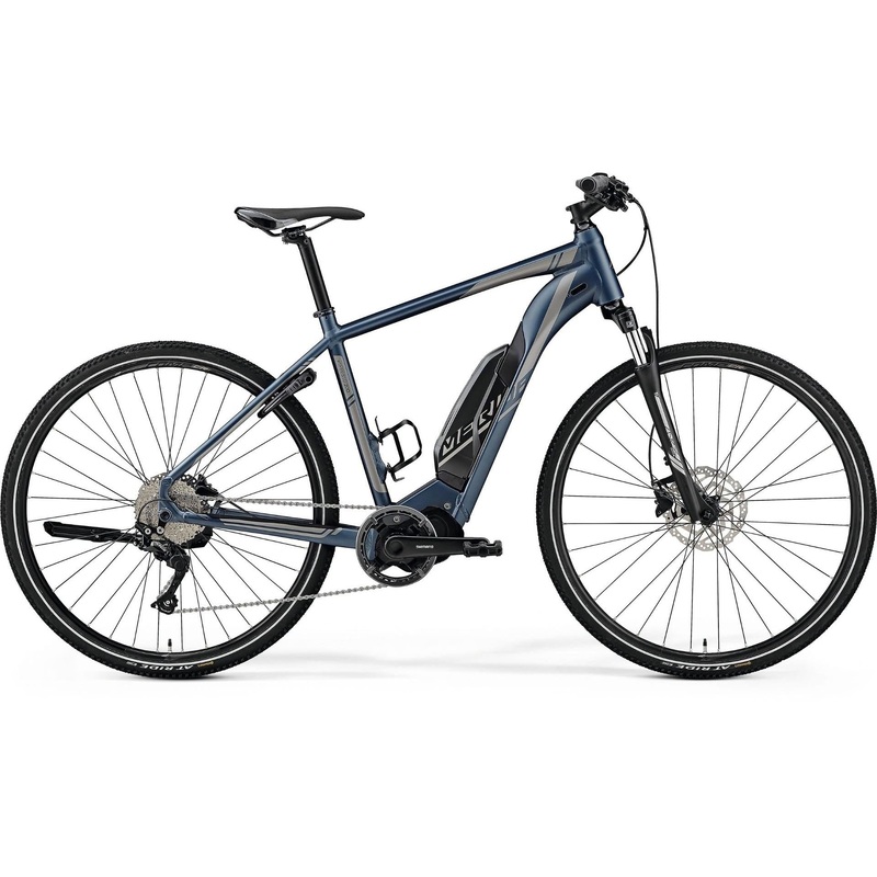 Merida eSpresso 200 Electric Hybrid Bike Silk Steel/Blue (2019)