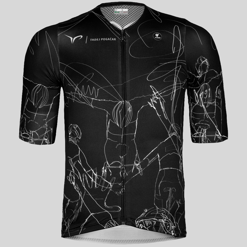 Pissei Prime Tadej Pogacar Celebrations jersey - Black