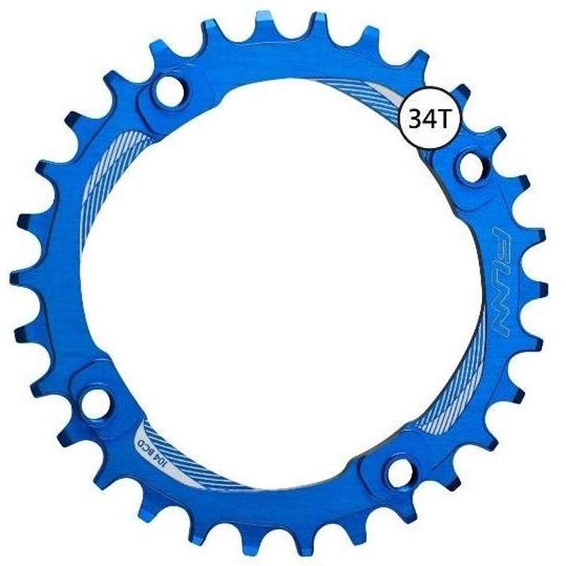 Funn Chain Ring 34T Solo Narrow Wide 104mm BCD Blue