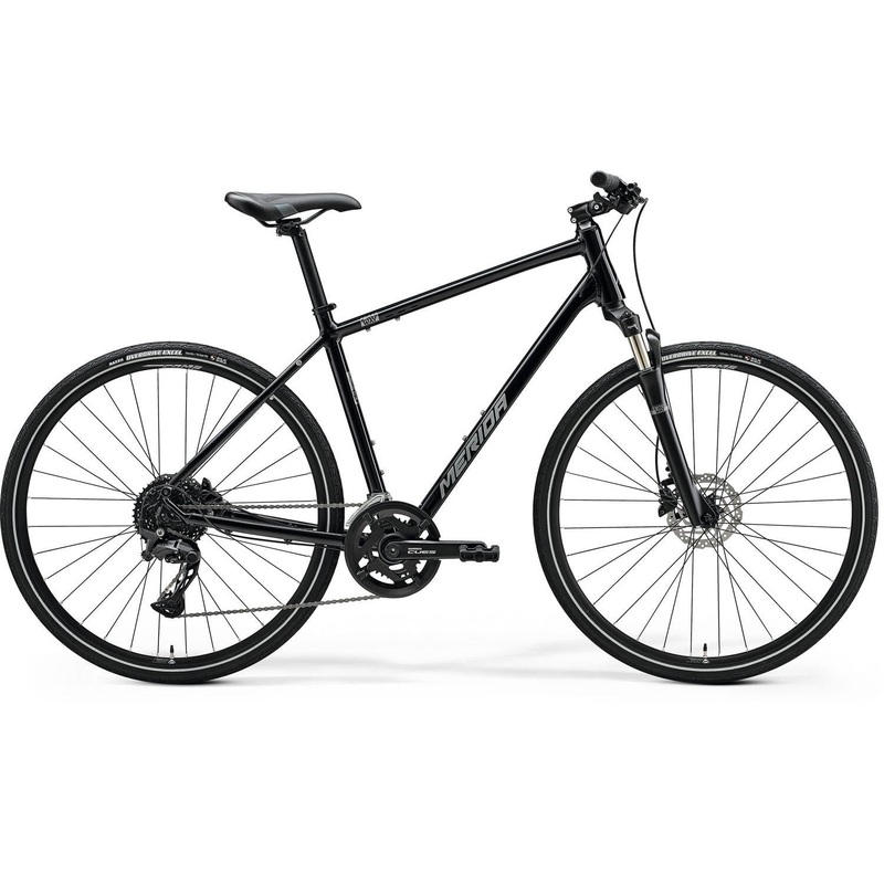 Merida Crossway 300 Hybrid Bike Glossy Black/Silver