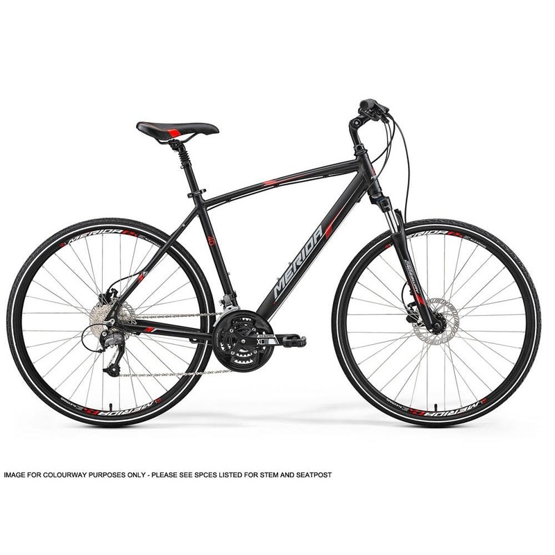 Merida Crossway 40-D Hybrid Bike Black/Red/Grey