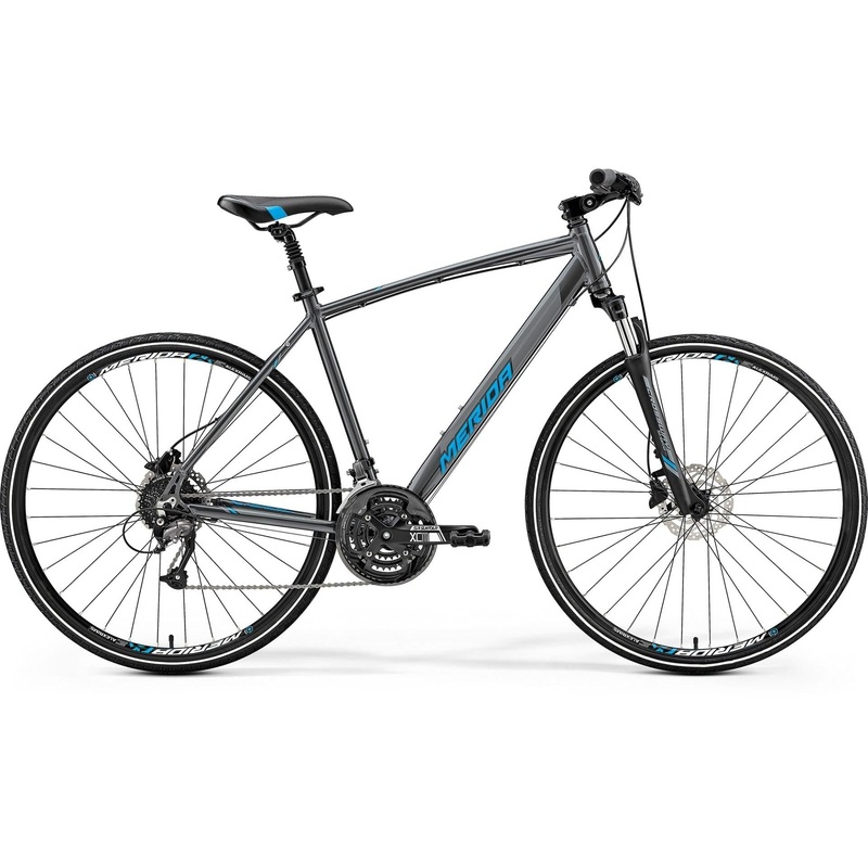 Merida Crossway 40-D Hybrid Bike Dark Silver/Blue