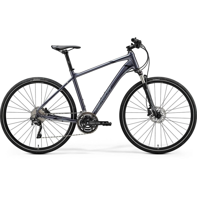 Merida Crossway 500 Hybrid Bike Glossy Anthracite/Black/Silver (2020)