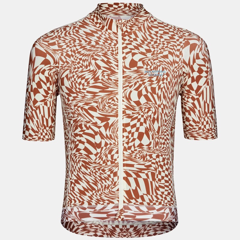 Pas Normal Studios Essential Check Sweater - Red Beige