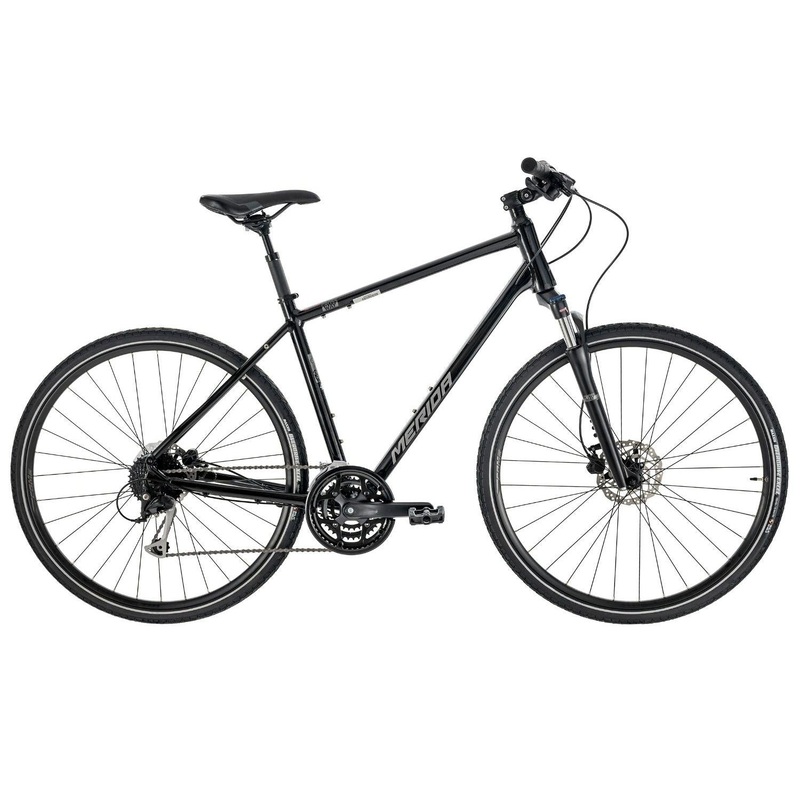 Merida Crossway 100 Hybrid Bike Black/Silver