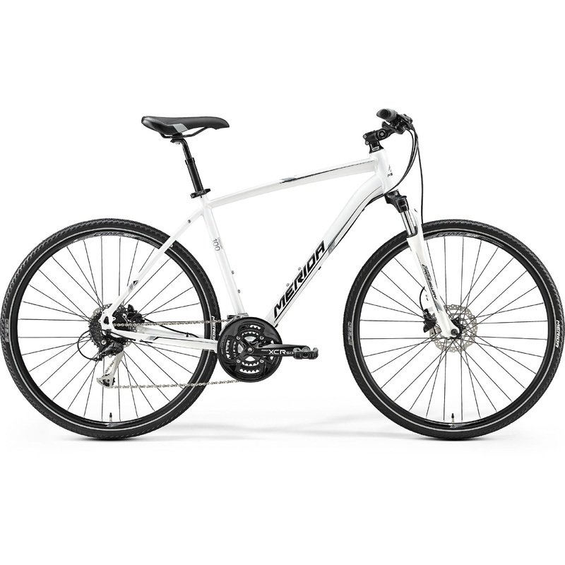 Merida Crossway 100 Hybrid Bike Pearl White/Grey/Black