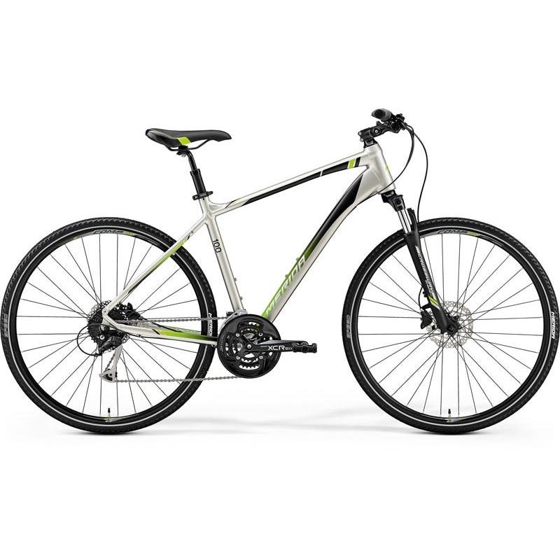 Merida Crossway 100 Hybrid Bike Titan Green (2019)
