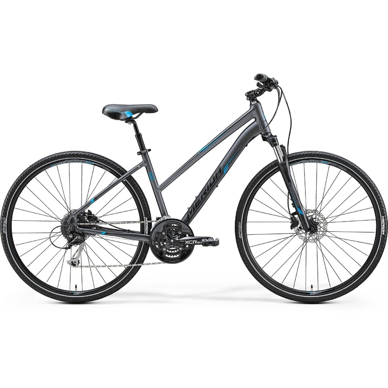 Merida Crossway 100 Womens Hybrid Bike Blue/Black (2017)