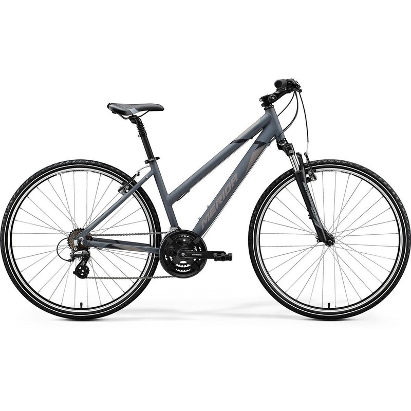 Merida Crossway 10V Women's Hybrid Bike Matt Dark Grey/ Black/Grey (2020)