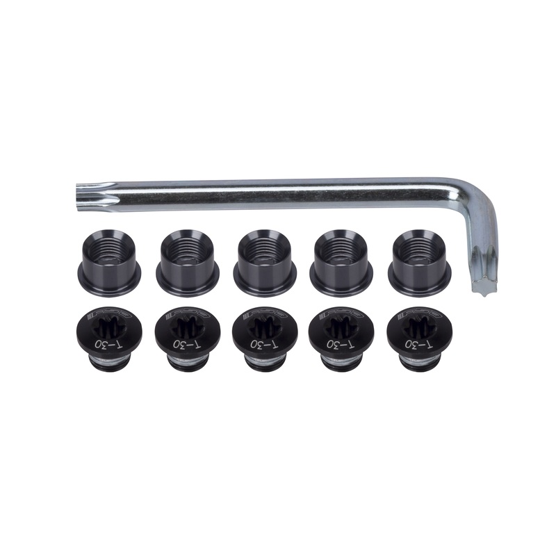 FSA CK-800AE Chainring Bolt Kit with T30 Torx Wrench Black (10 Pieces)