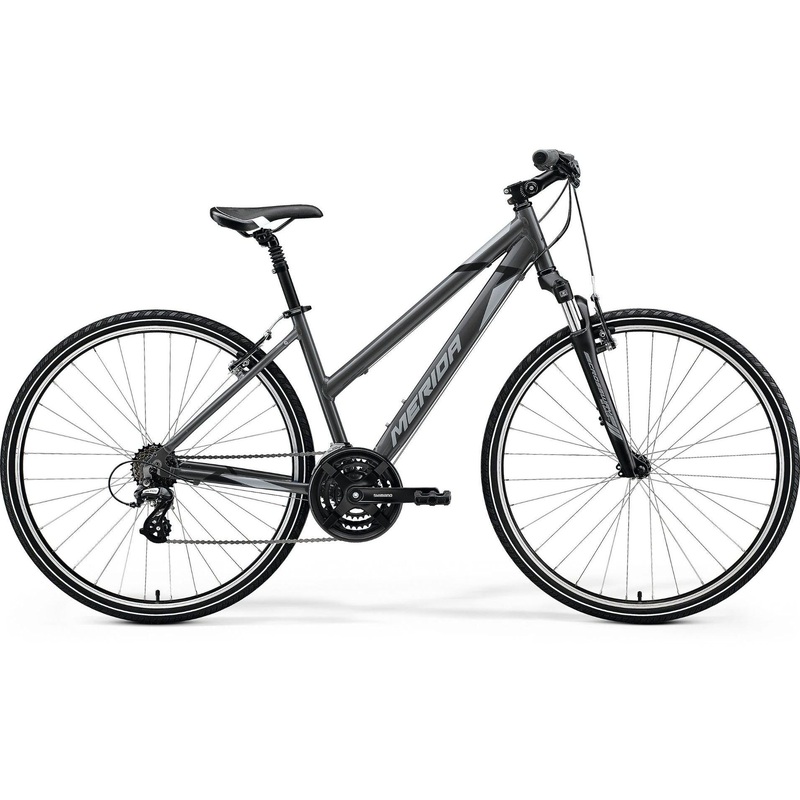 Merida Crossway 10 V Hybrid Bike Silk Anthracite Grey/Black