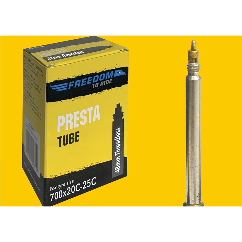 Freedom To Ride Threadless Schrader Valve Tube 700 x 20 - 25c 48mm