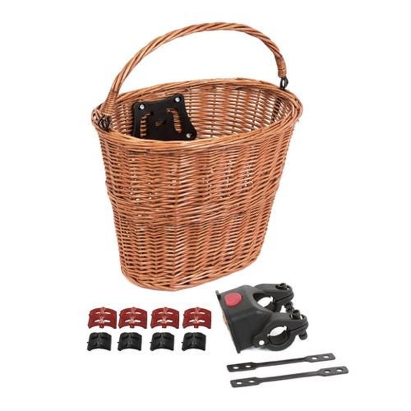 Front Wicker Basket QR Tan