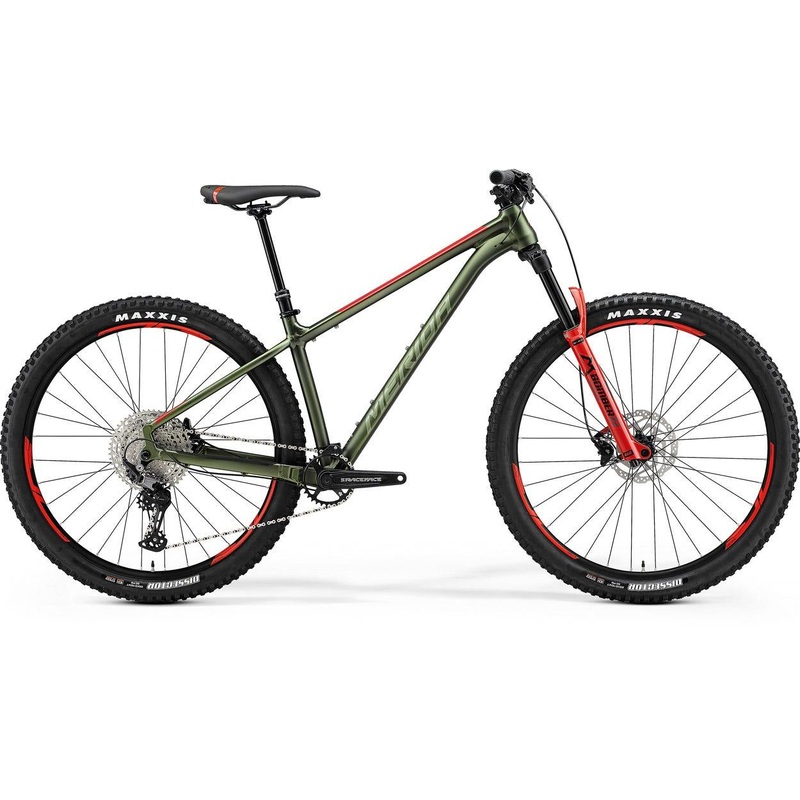 Merida Big Trail 600 Mountain Bike Matt Green/Red Silver/Green