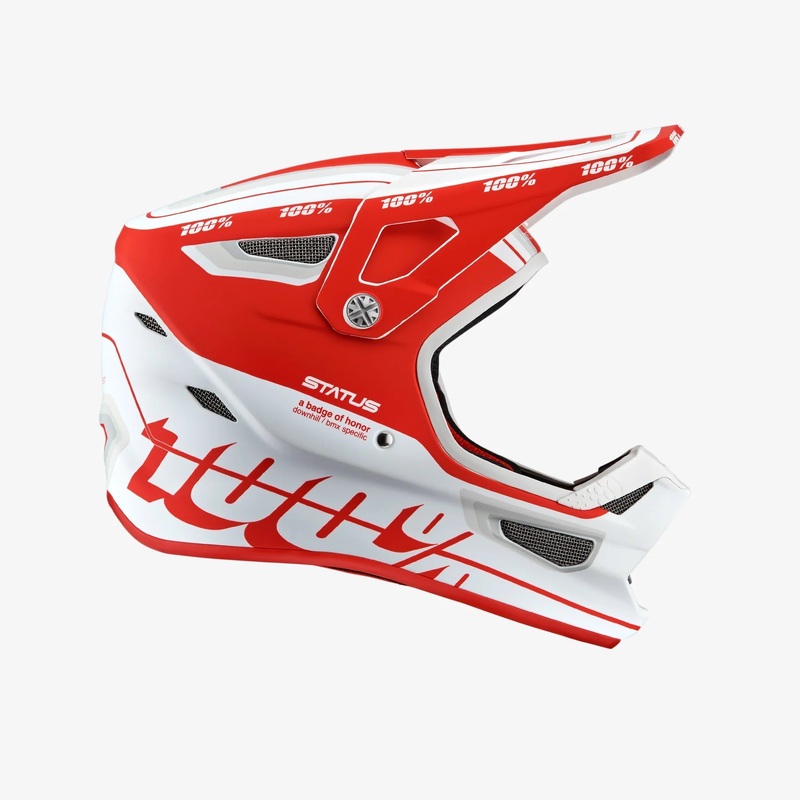 100% Status helmet - White Red