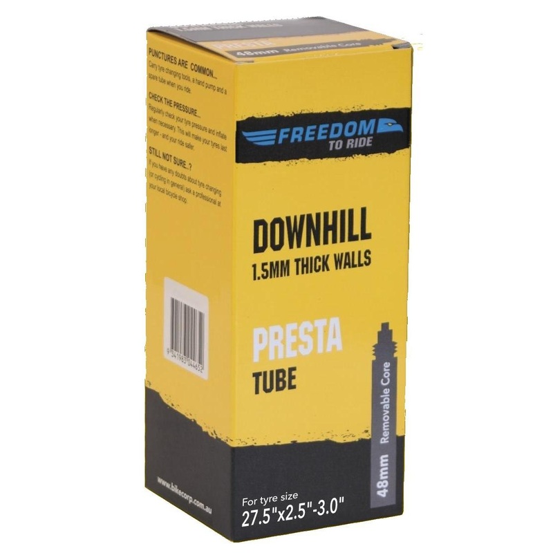 Freedom Downhill Presta Valve Tube 27.5 x 2.5-3.0'' 48mm Removable Core