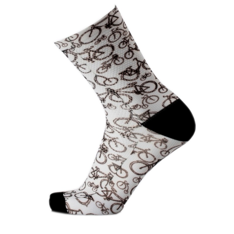MB Wear Fun Bike Socks White