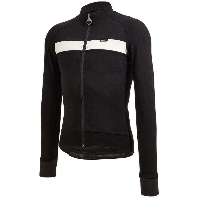 Santini Adapt Wool long sleeve jersey - Black