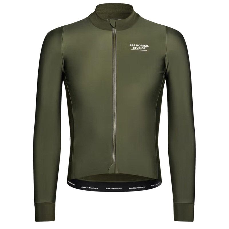 Pas Normal Studios Essential Thermal long sleeve jersey - Dark green