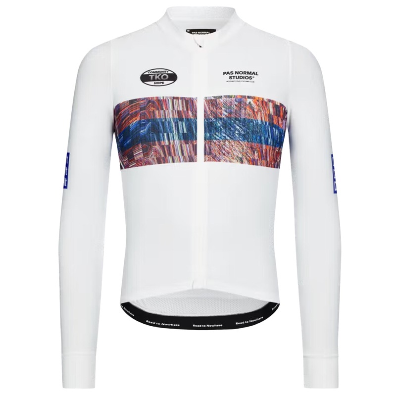 Pas Normal Studios T.K.O. Mechanism long sleeve jersey - White