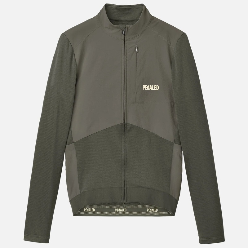 Pedaled Odyssey Windblock Merino long sleeved jersey - Grey
