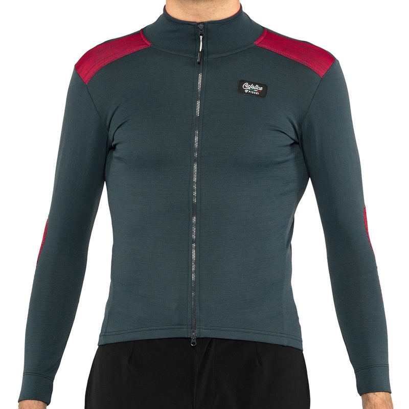 Pissei Lana Montalcino long sleeve jersey - Grey red