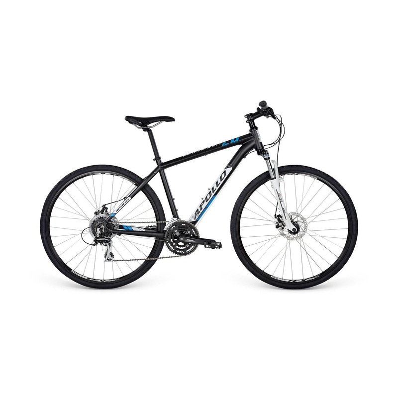 Apollo Transfer 20 Hybrid Bike Black/White/Blue (2017)
