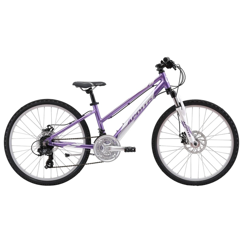 Apollo Verve Kids Mountain Bike 24 Inch Gloss Lavender/Gloss White (2019)