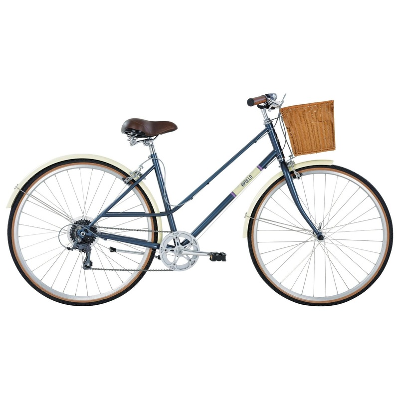 Apollo Vintage 8 Women's Cruiser Bike Cream/Purple