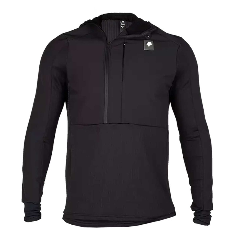 Fox Defend Thermal Hoodie Long Sleeve Jersey - Black