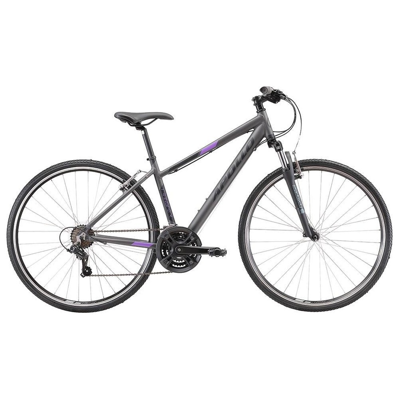 Apollo Transfer 10 Hybrid Bike Charcoal/Black/Lavender