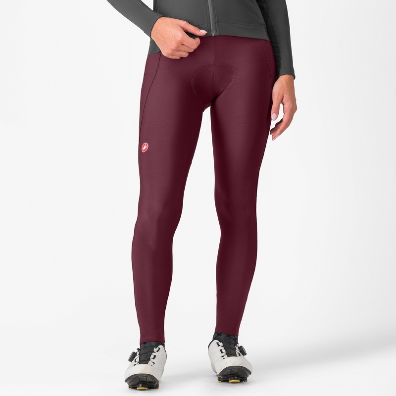 Castelli Espresso DT women bib tight - Bordeaux