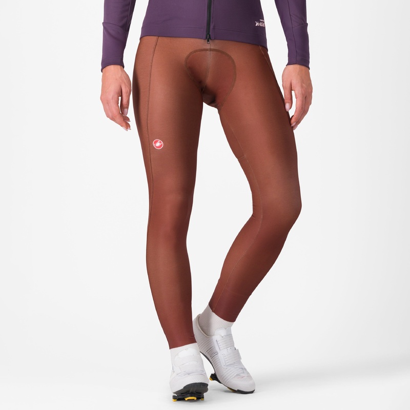 Castelli Espresso DT women bib tight - Brown