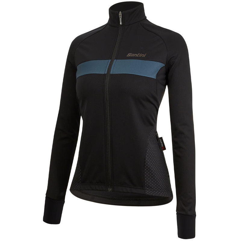 Santini Coral Bengal long sleeves woman jersey - Black