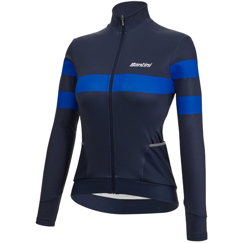 Santini Coral Bengal long sleeves woman jersey - Blue