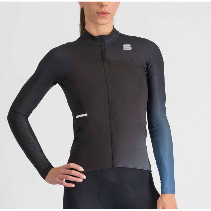 Sportful Bodyfit Pro woman long sleeve jersey - Black light blue