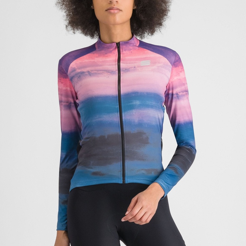 Sportful Flow Supergiara long-sleeved woman jersey - Blue pink
