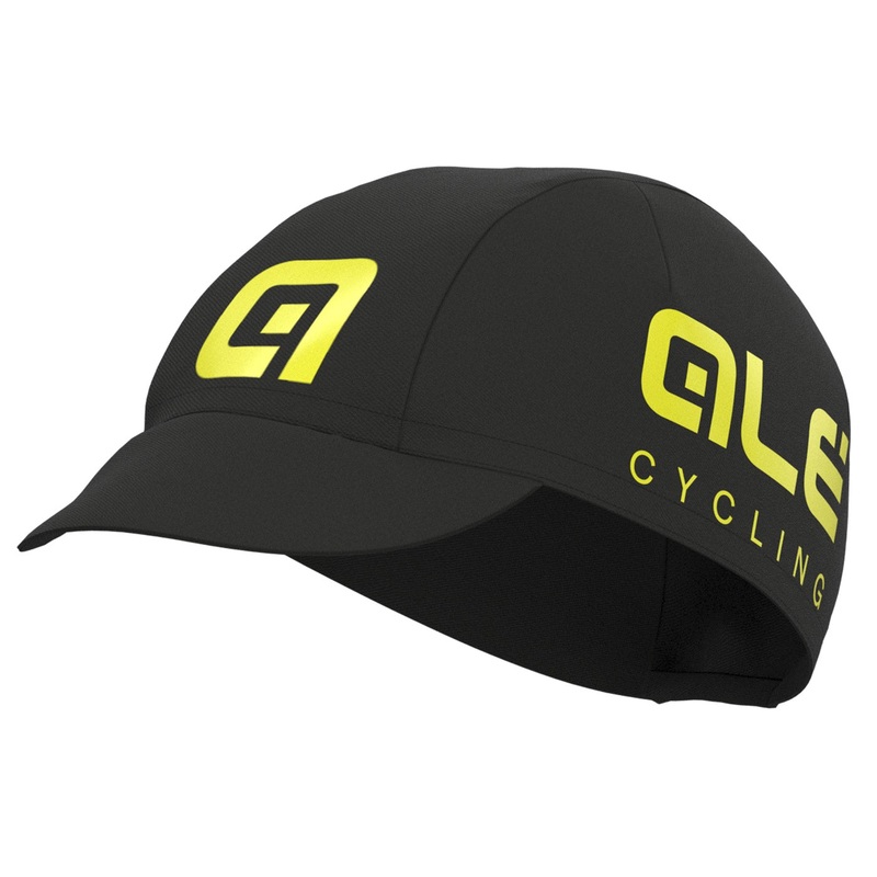 Ale Cotton cycling cap - Black yellow