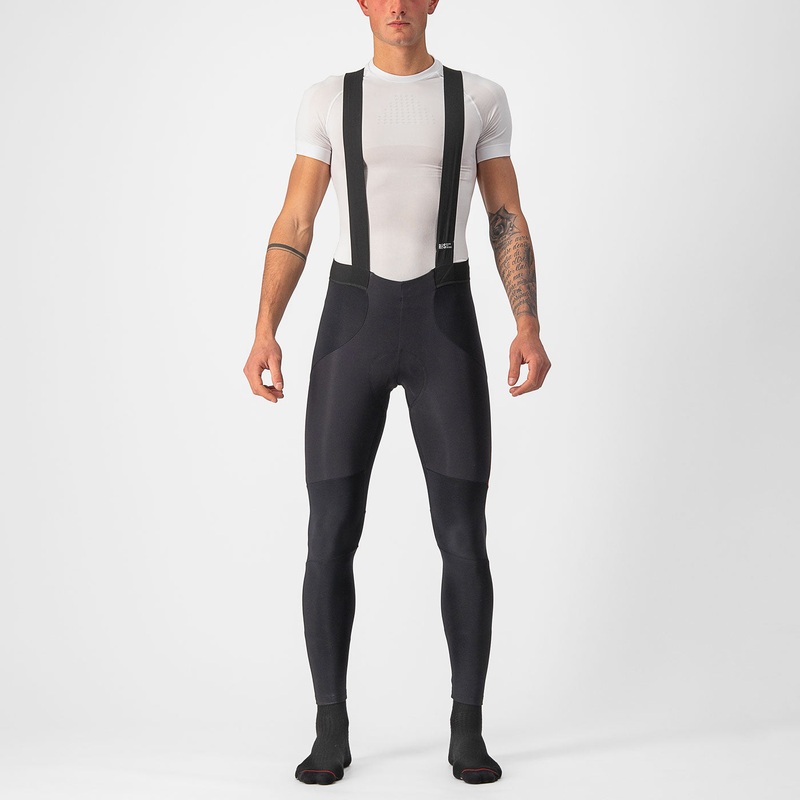 Castelli Sorpasso Ros bib tight - Black red