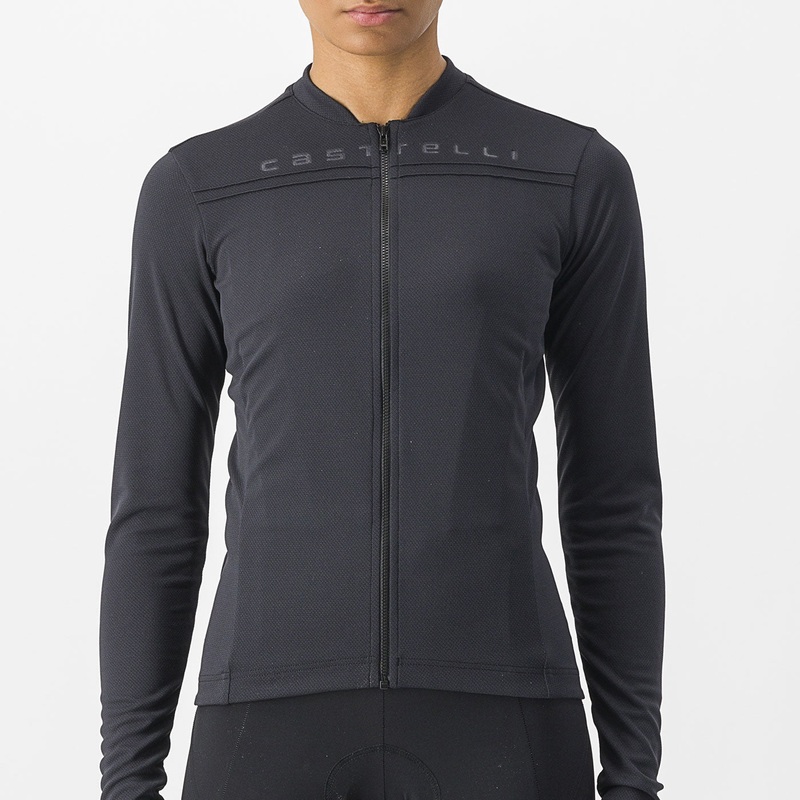Castelli Anima 4 woman long sleeves jersey - Black