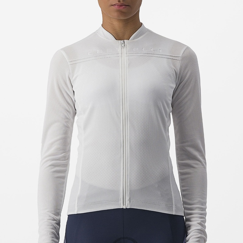 Castelli Anima 4 woman long sleeves jersey - White