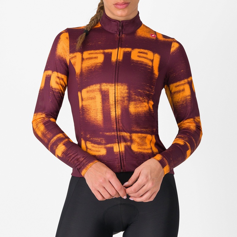 Castelli Blur Thermal women long sleeve jersey - Bordeaux