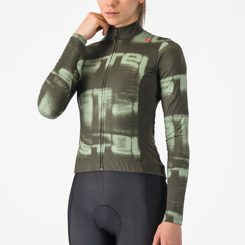 Castelli Blur Thermal women long sleeve jersey - Green
